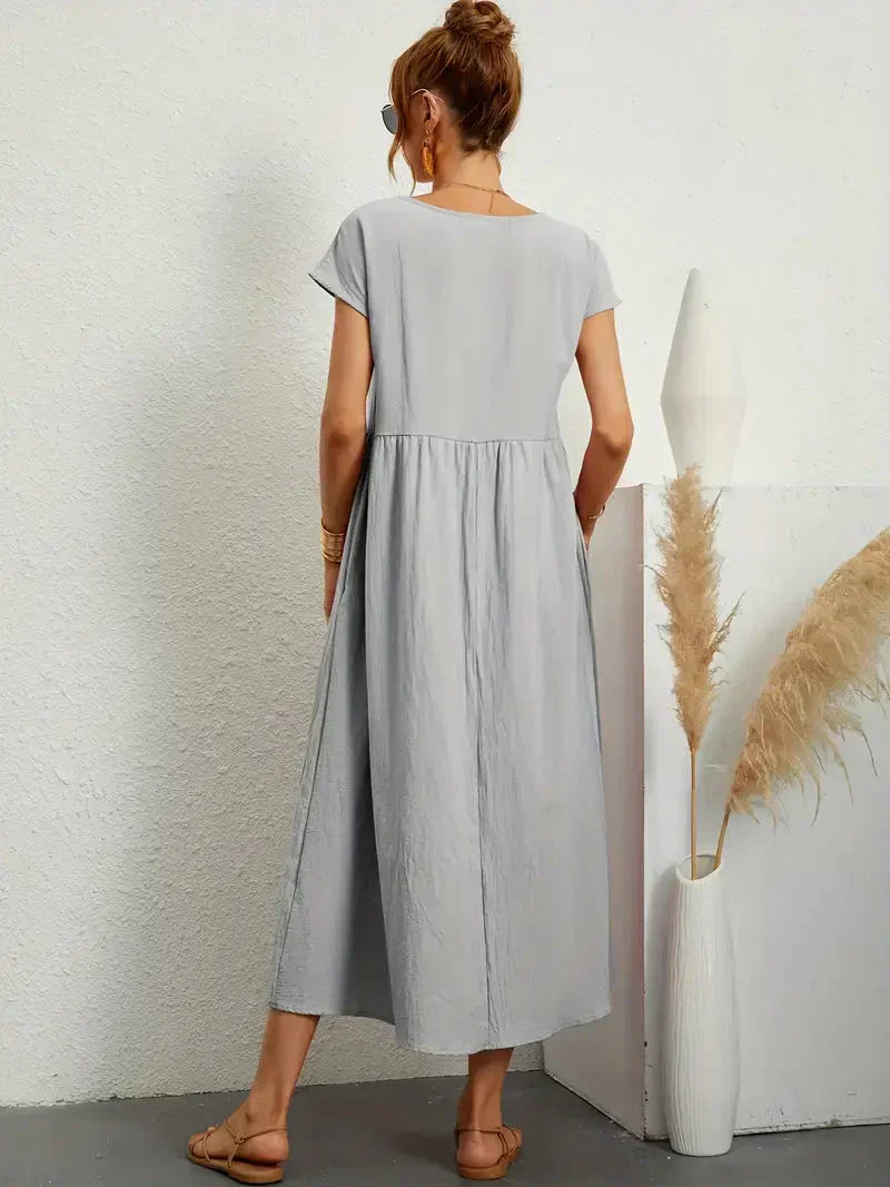 Irene Minimalist Long Dress for Women Elevated Occasion Wear