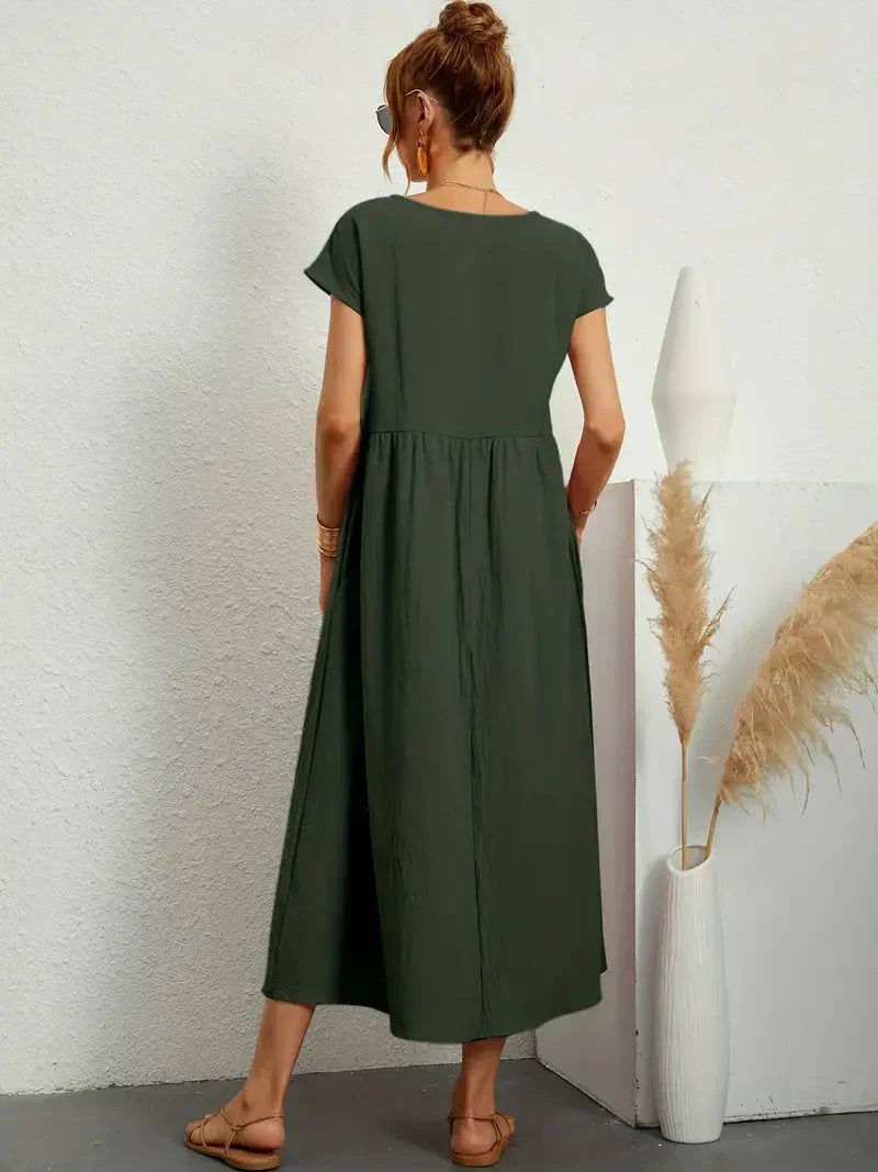 Irene Minimalist Long Dress for Women Elevated Occasion Wear