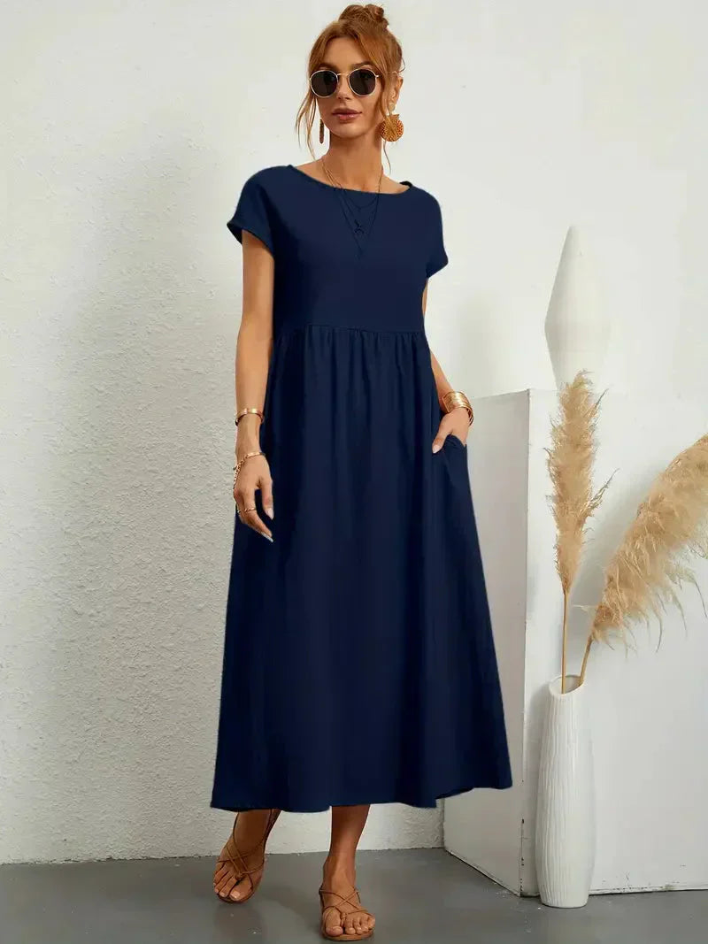 Irene Minimalist Long Dress for Women Elevated Occasion Wear