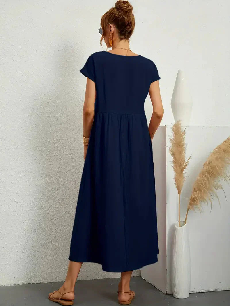 Irene Minimalist Long Dress for Women Elevated Occasion Wear
