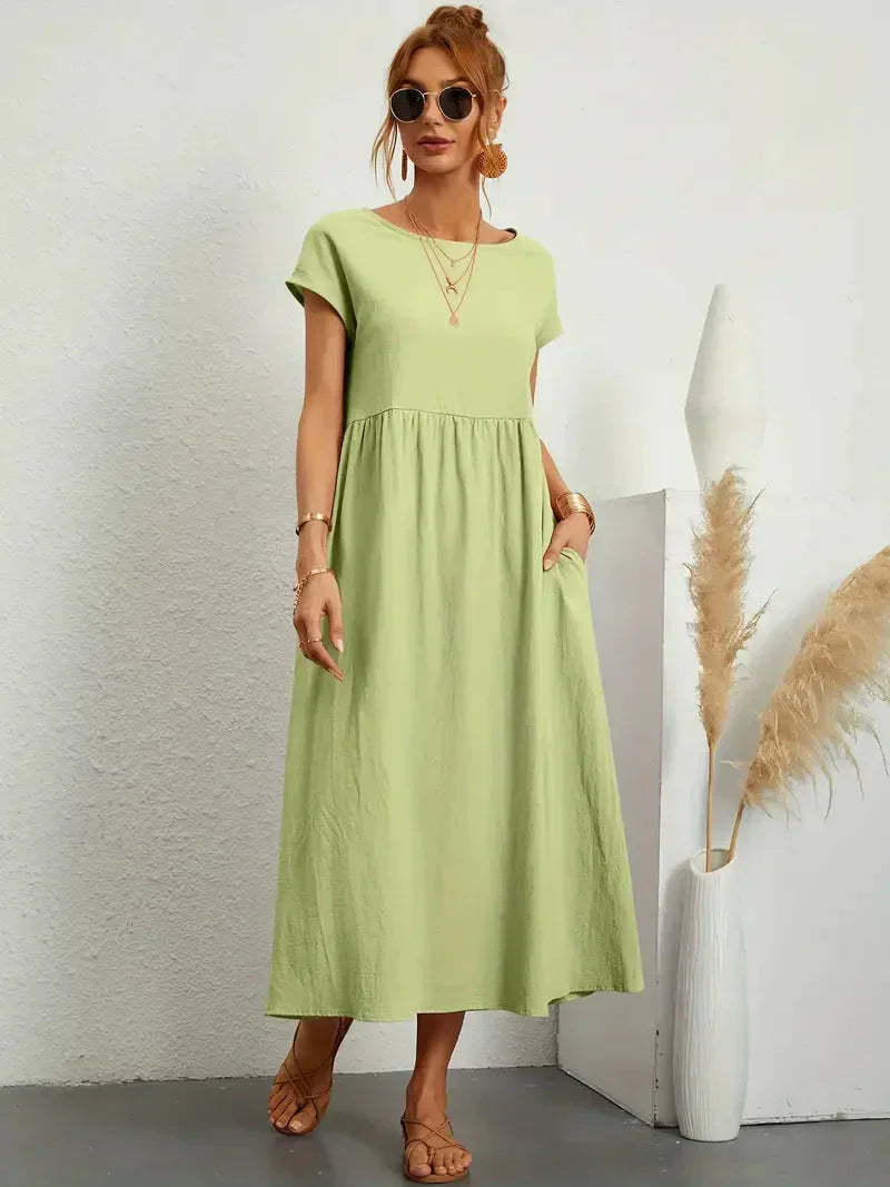 Irene Minimalist Long Dress for Women Elevated Occasion Wear