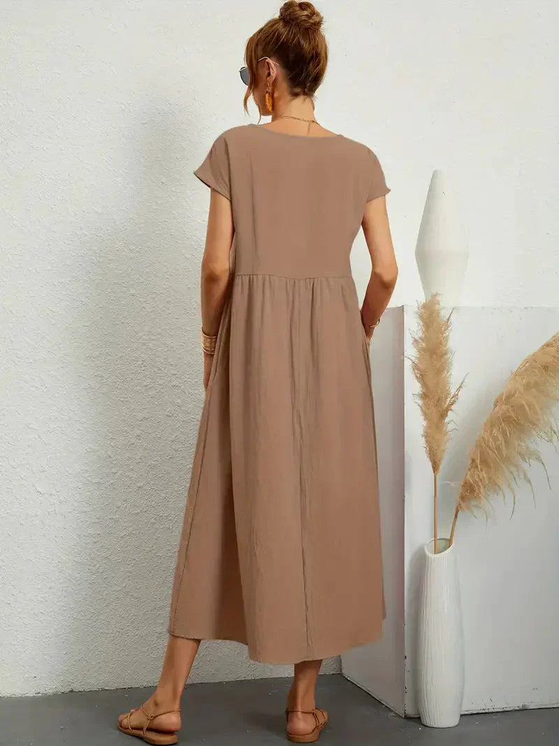 Irene Minimalist Long Dress for Women Elevated Occasion Wear