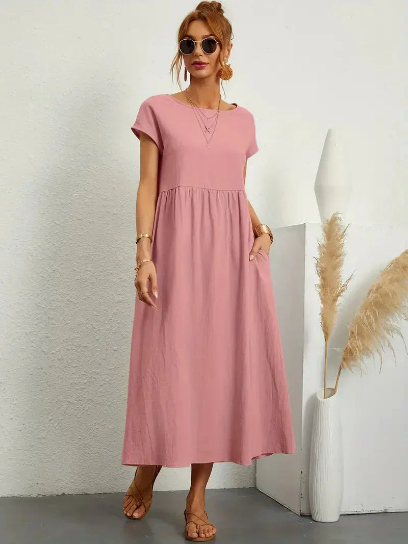 Irene Minimalist Long Dress for Women Elevated Occasion Wear