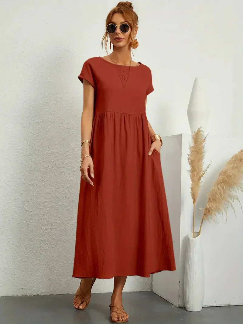 Irene Minimalist Long Dress for Women Elevated Occasion Wear