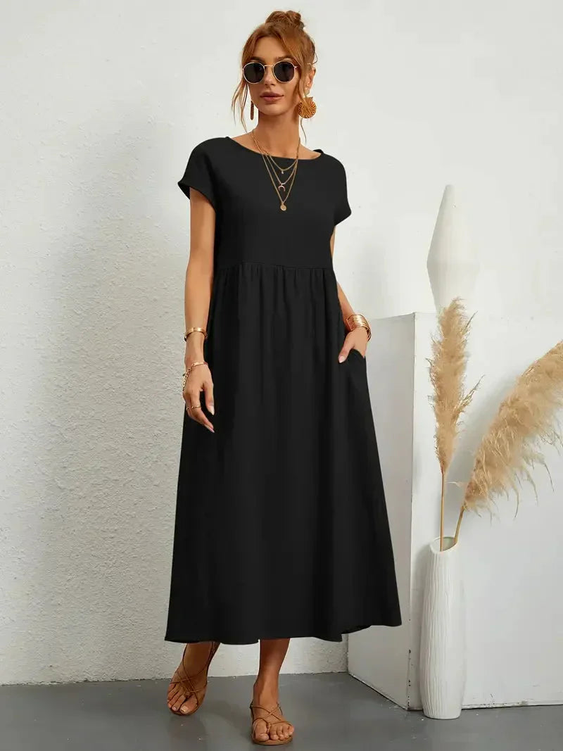 Irene Minimalist Long Dress for Women Elevated Occasion Wear