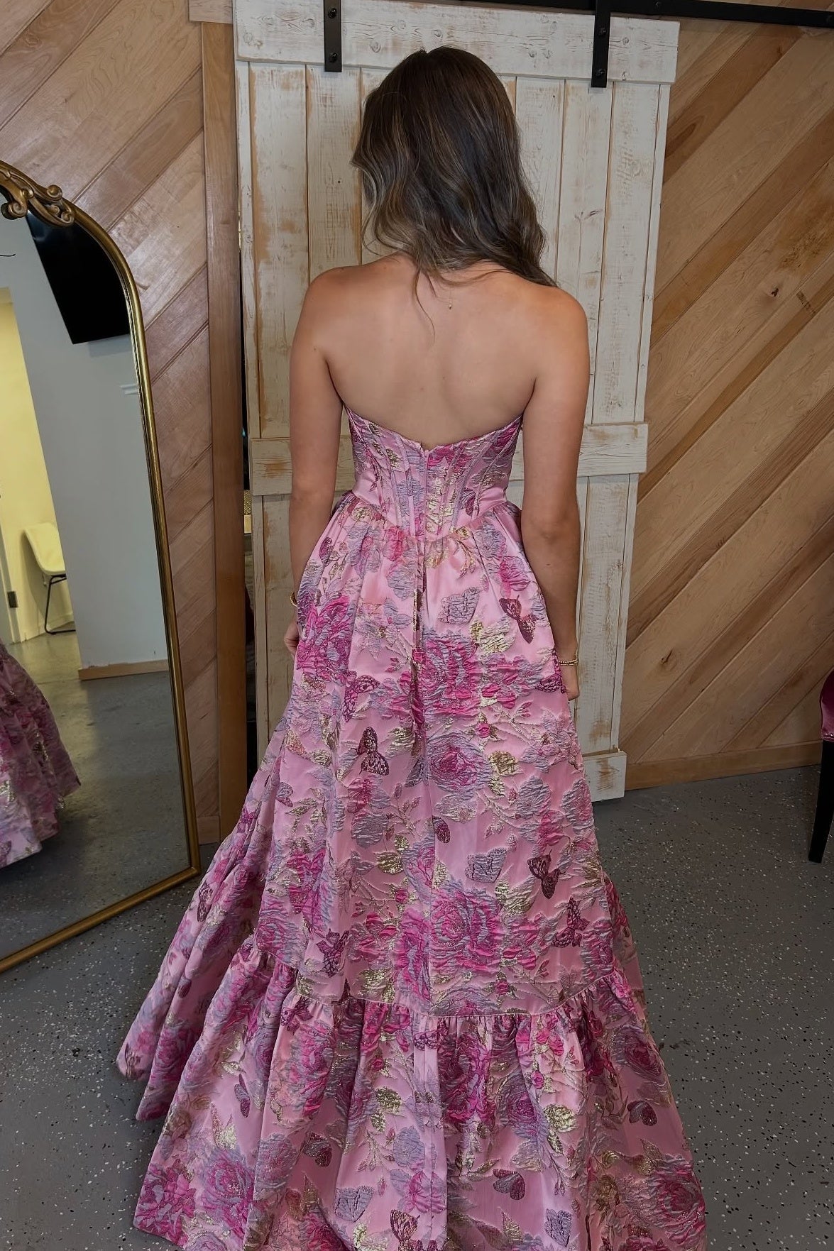Charming A Line Sweetheart Pink Corset Prom Dress with Ruched