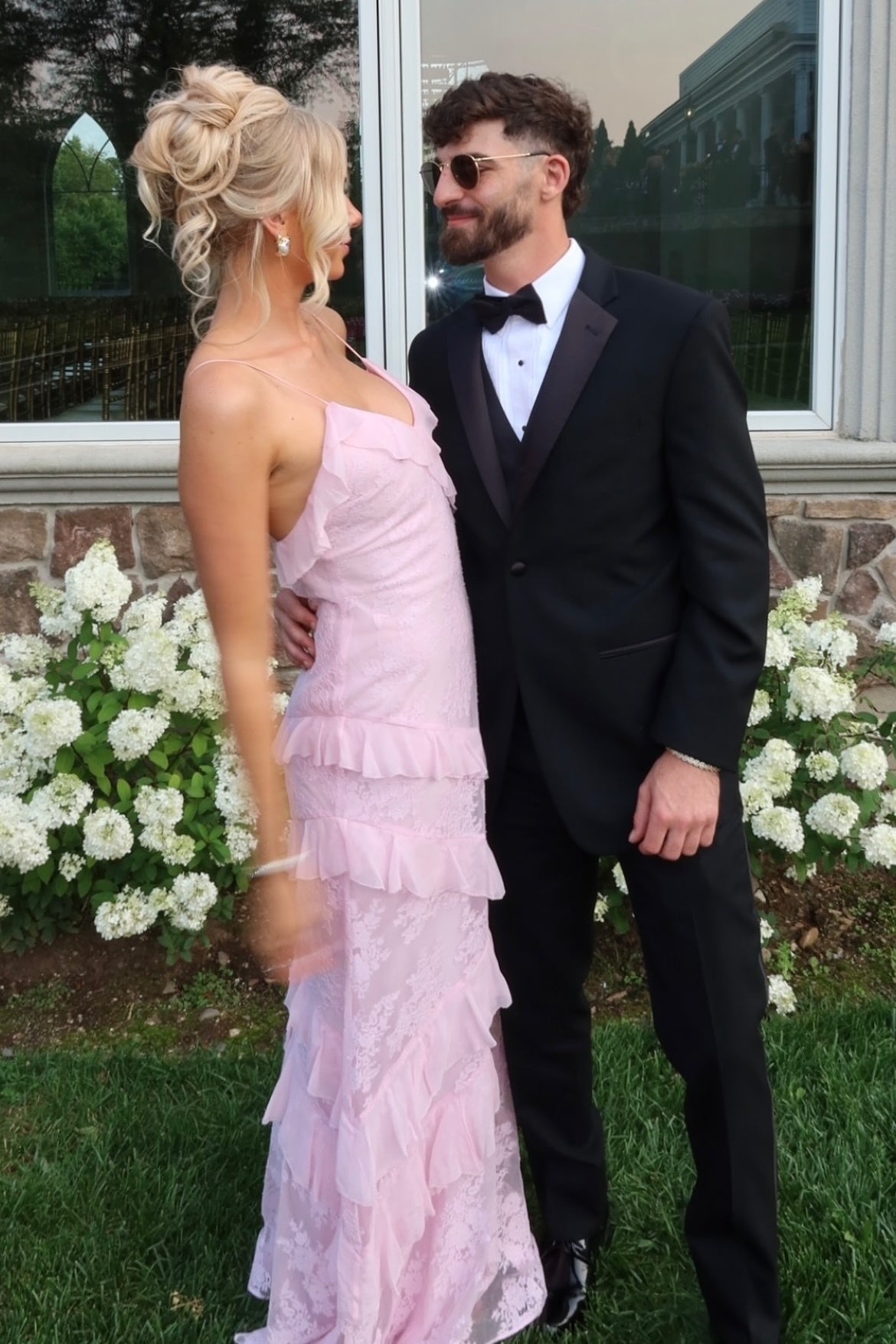 Charming Mermaid Spaghetti Straps Light Pink Long Prom Dress with Ruffles - FashionDia