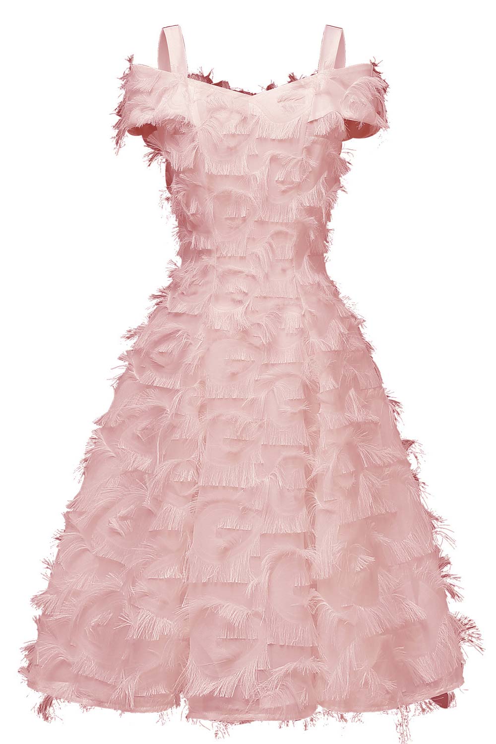 Chic Cold Shoulder Tassel Homecoming Dress - Fashionpara