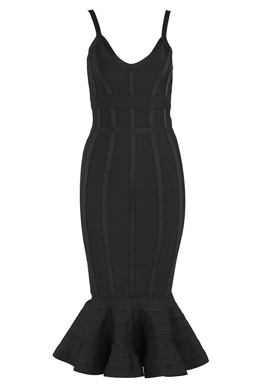 Chic Black Mermaid Party Cocktail Bandage Dress - Fashionpara