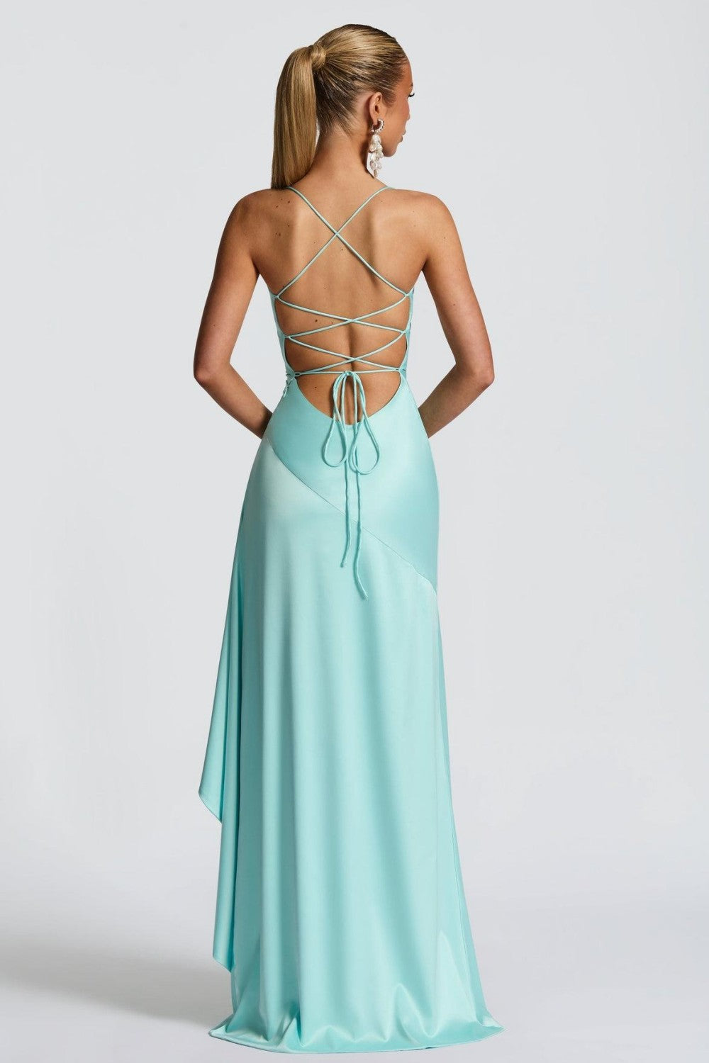 Stylish A Line Spaghetti Straps Pink Long Prom Dress with Ruffles