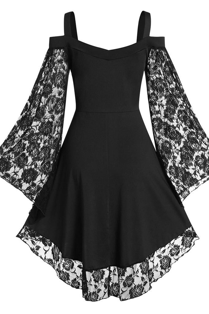 Chic Short Mini Long Sleeve A-Line Party Little Black Dress - Fashionpara