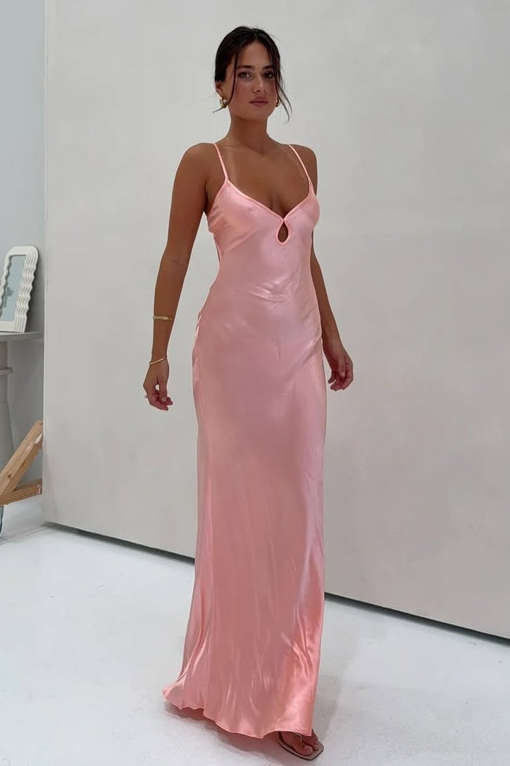 Chic Sheath Spaghetti Straps Light Green Long Prom Dress with Backless