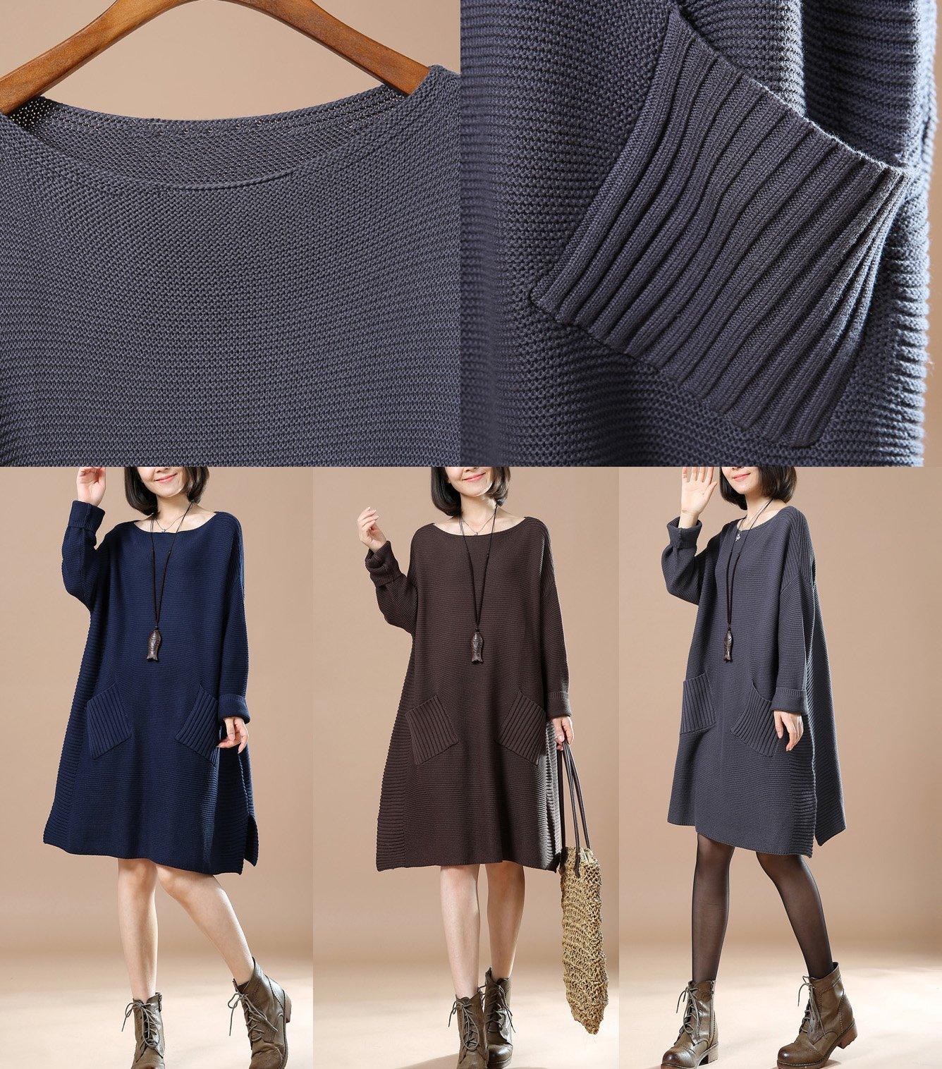 Chocolate oversized sweaters women winter dresses