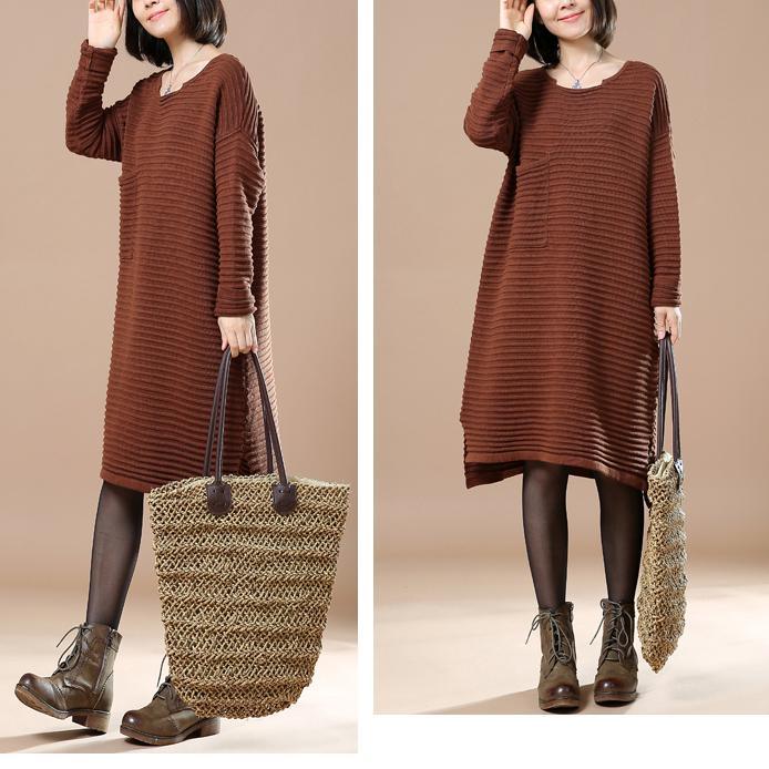 Chocolate sweaters long plus size sweater dresses