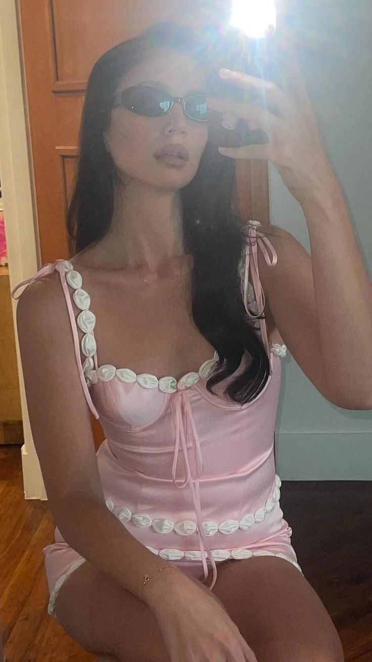 Cute Pink Spaghetti Straps Sweetheart Neck Sheath Birthday Outfits Short Graduation Homecoming Dress D033