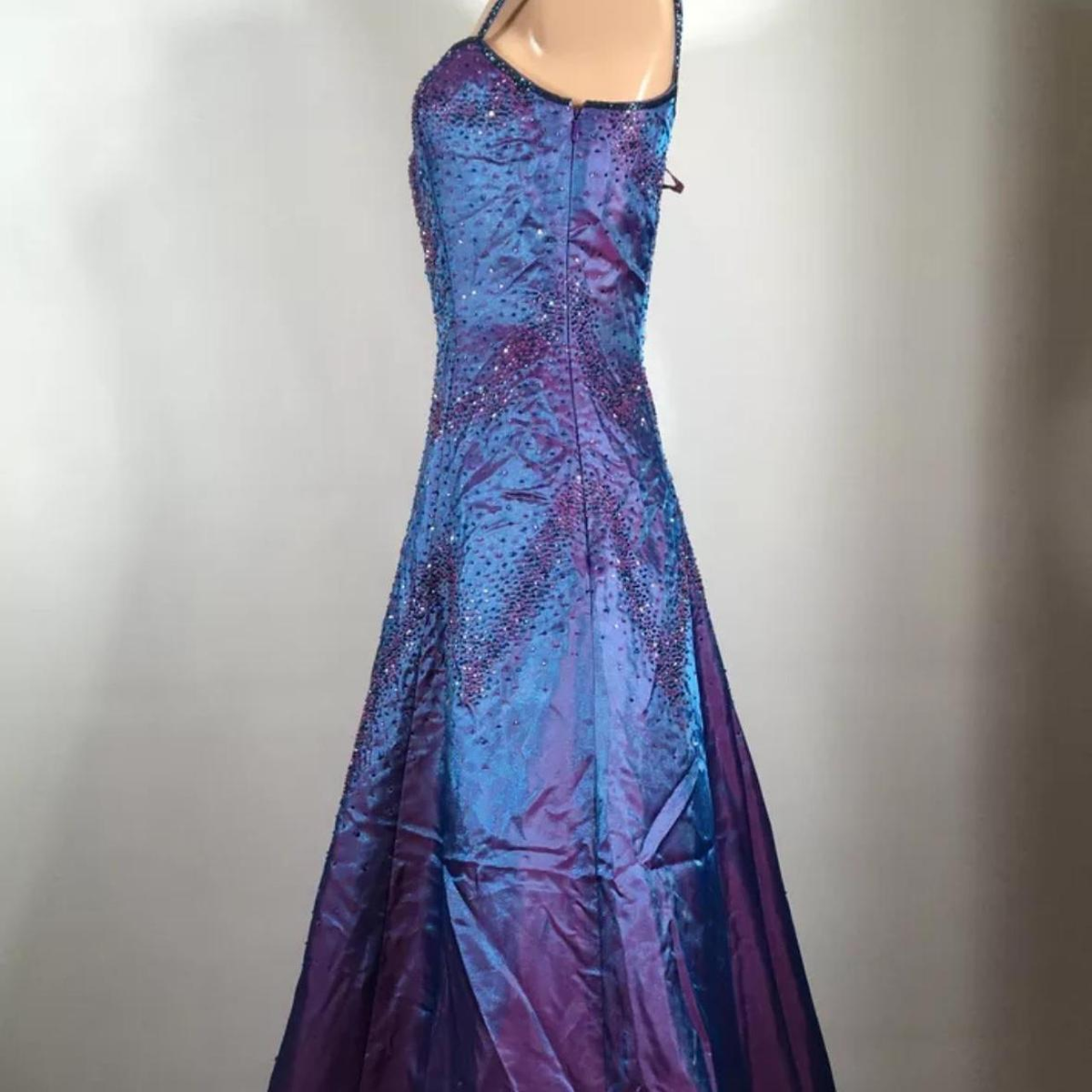 Gorgeous Purple Beaded A Line Evening Gown Spaghetti Straps Party Prom Dress Y7955 - View 5 | VelvetHem