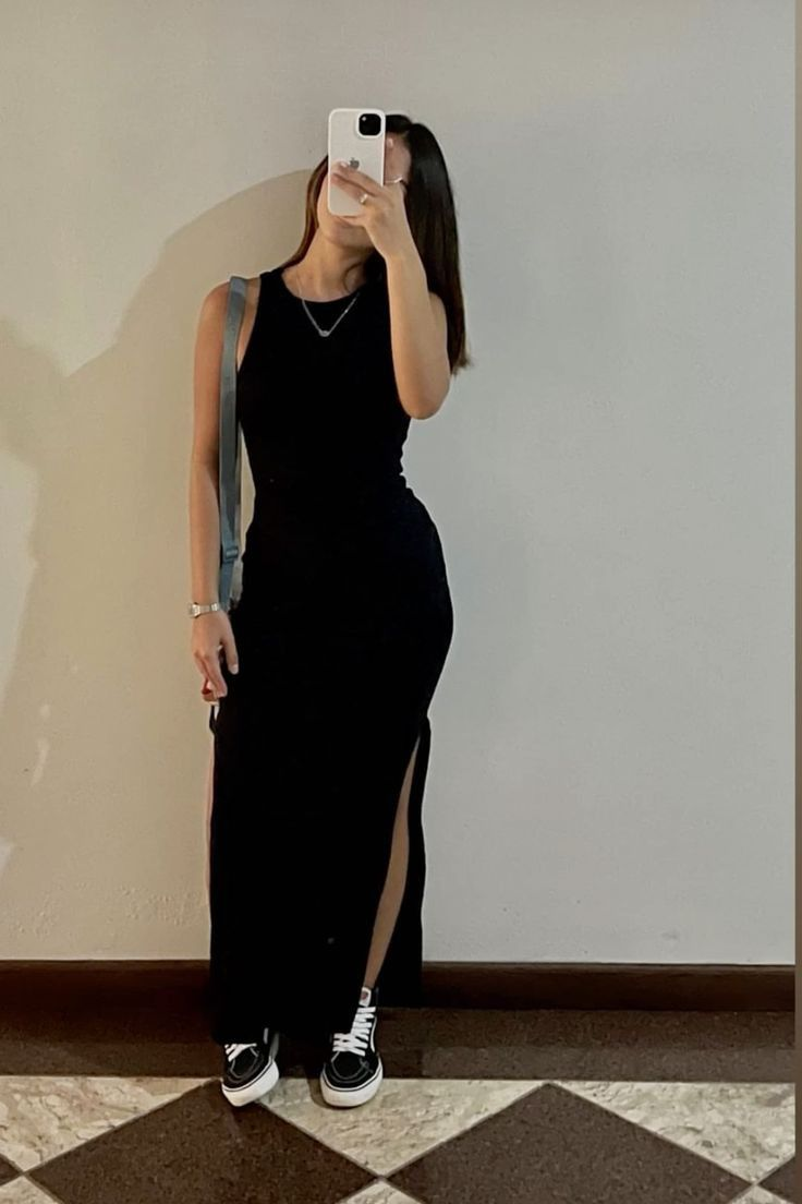 Sexy Black Sheath Evening Dress With Split Y7160 - View 2 | VelvetHem