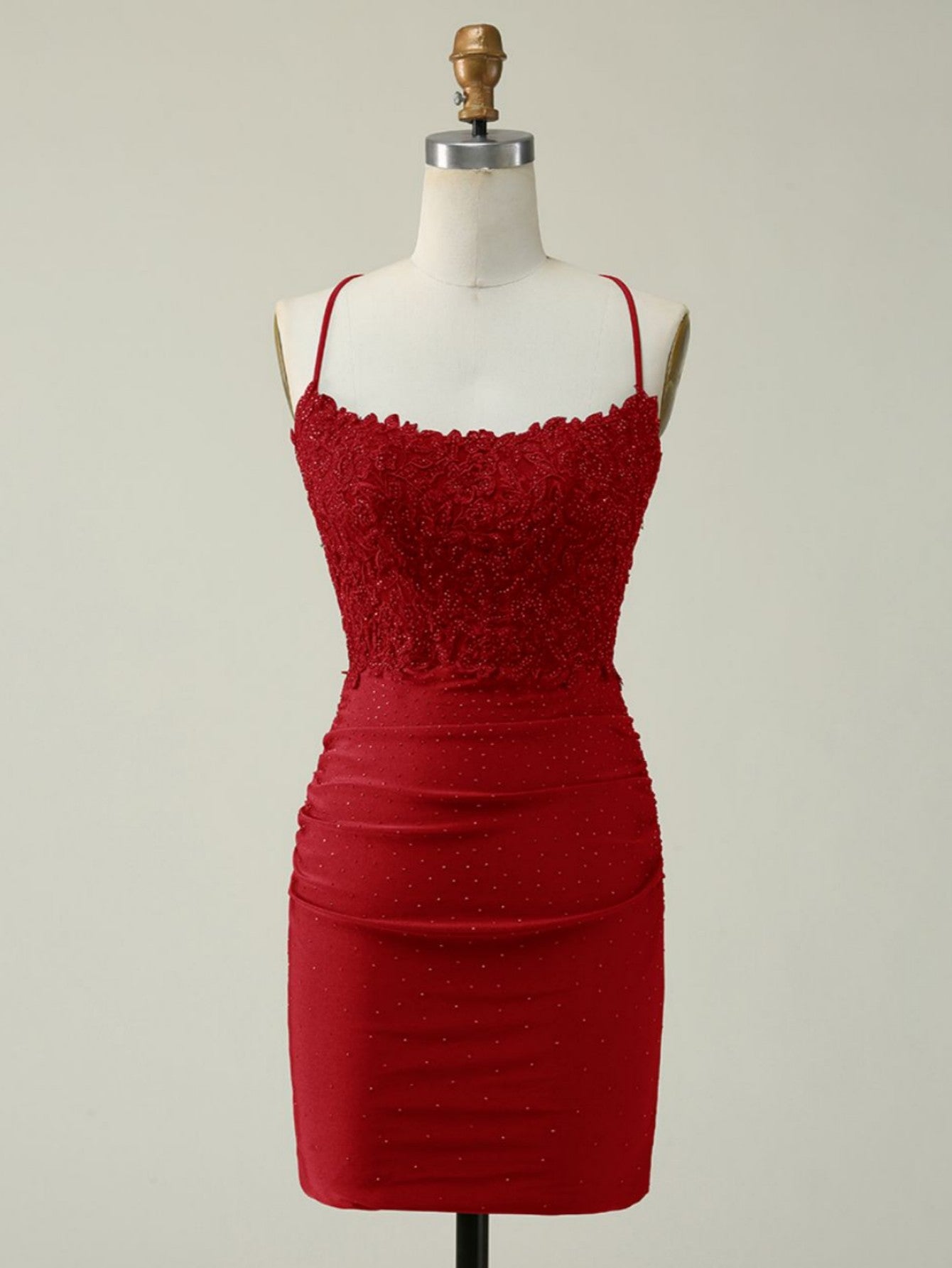 DarkGreen Glitter Halter Short Homecoming Dress - Fashionpara