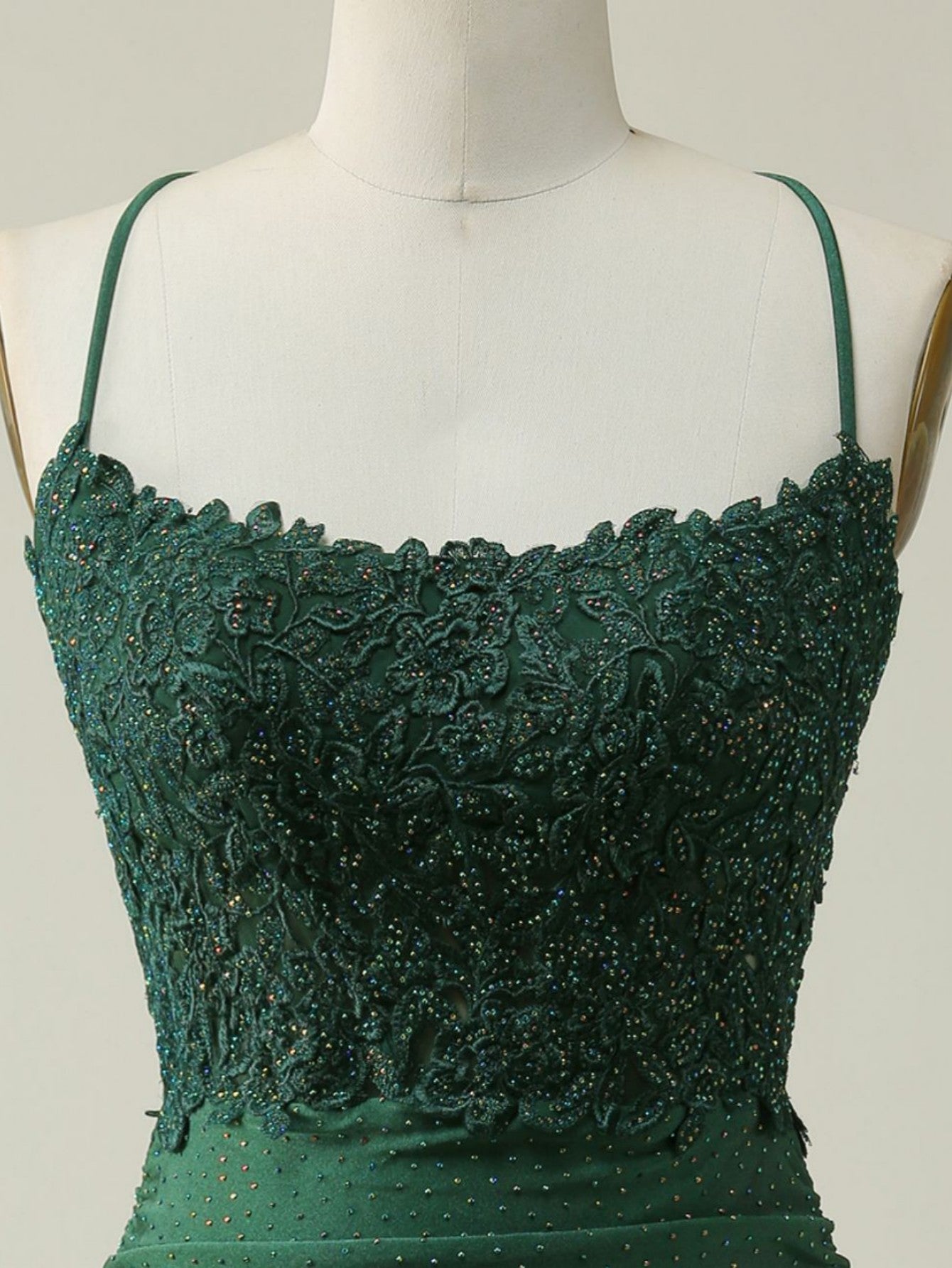 DarkGreen Glitter Halter Short Homecoming Dress - Fashionpara