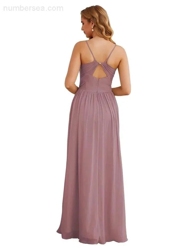 ZapDress Spaghetti Strap Bridesmaid Dresses Long Formal Party Prom Gowns 28060 (ZD17043)