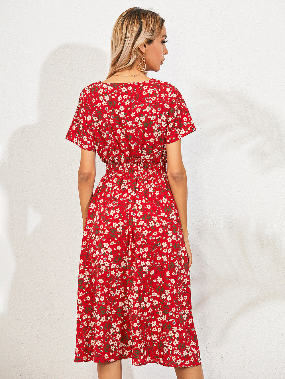 Fatima Timeless Women's Dress with Floral Pattern Elevated Occasion Wear