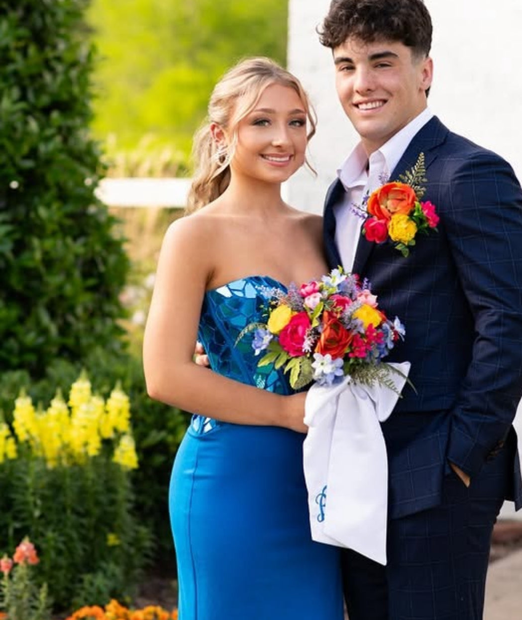 Sweetheart Blue Mermaid Long Prom Dress Beaded Graduation Dress