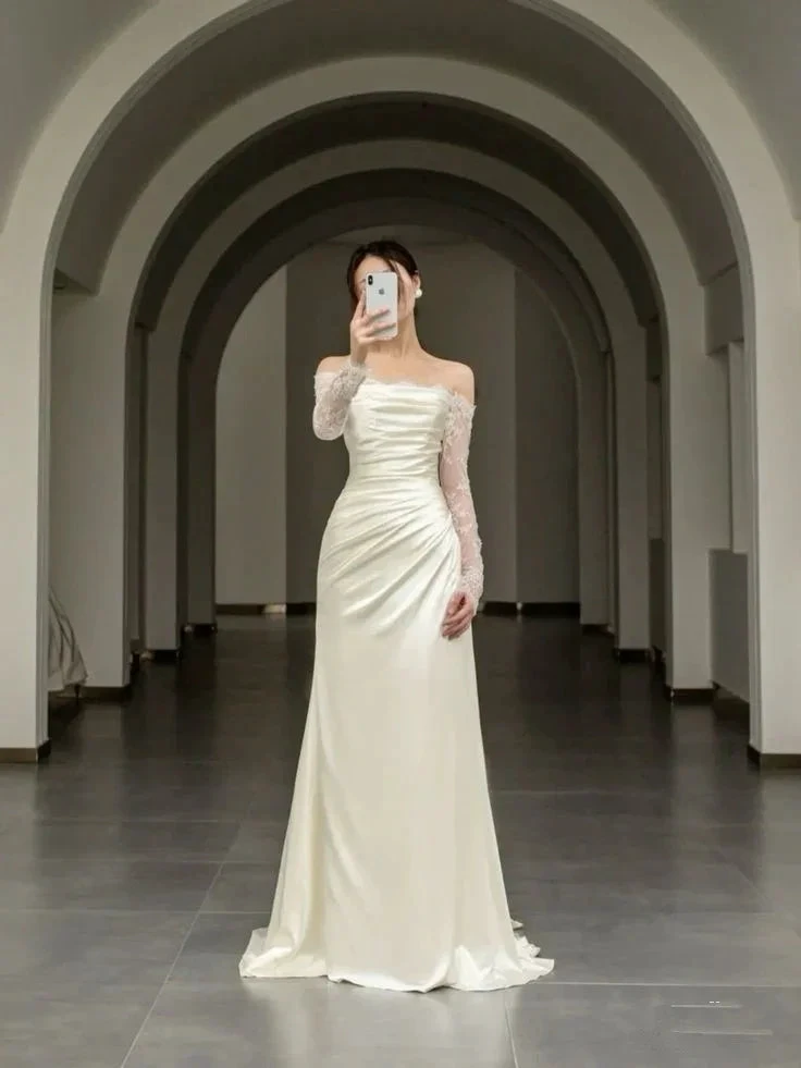 Elegant Mermaid Long Sleeves Wedding Dress,Bridal Dress Y7152 by simplepromdress