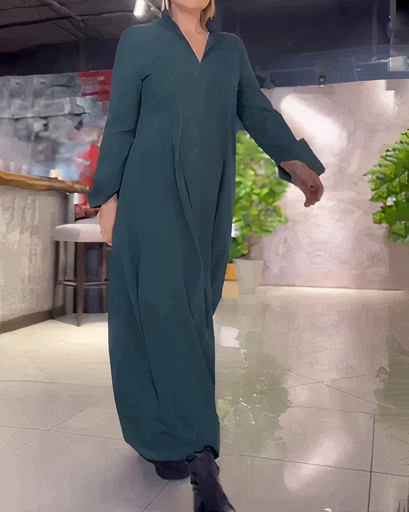 Matilde Chic Long Stretch Dress Soft Elevated Occasion Wear