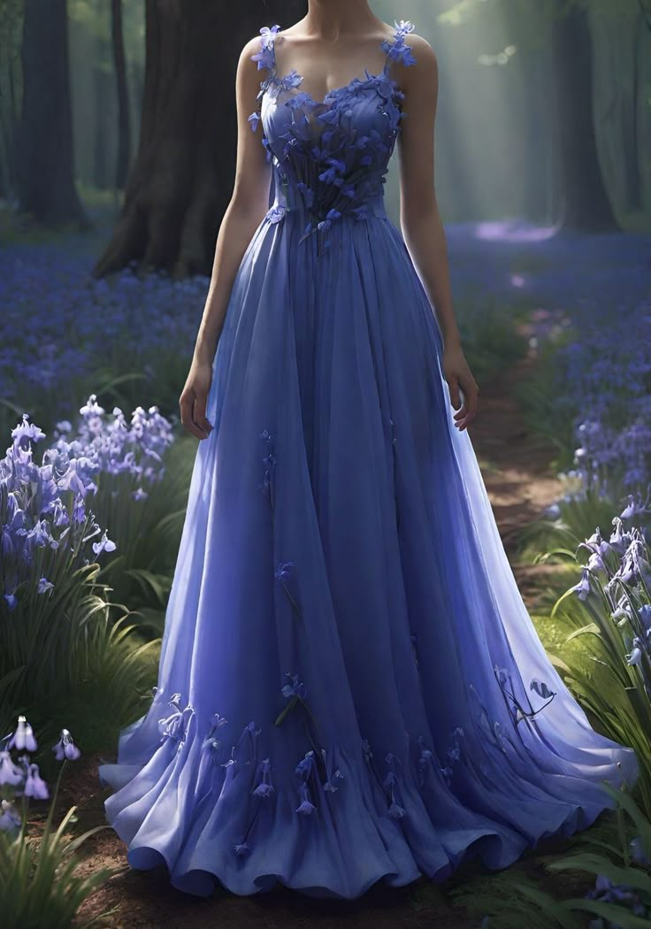Dream Lavender Chiffon Appliques Prom Dress,Formal A Line Party Evening Dress