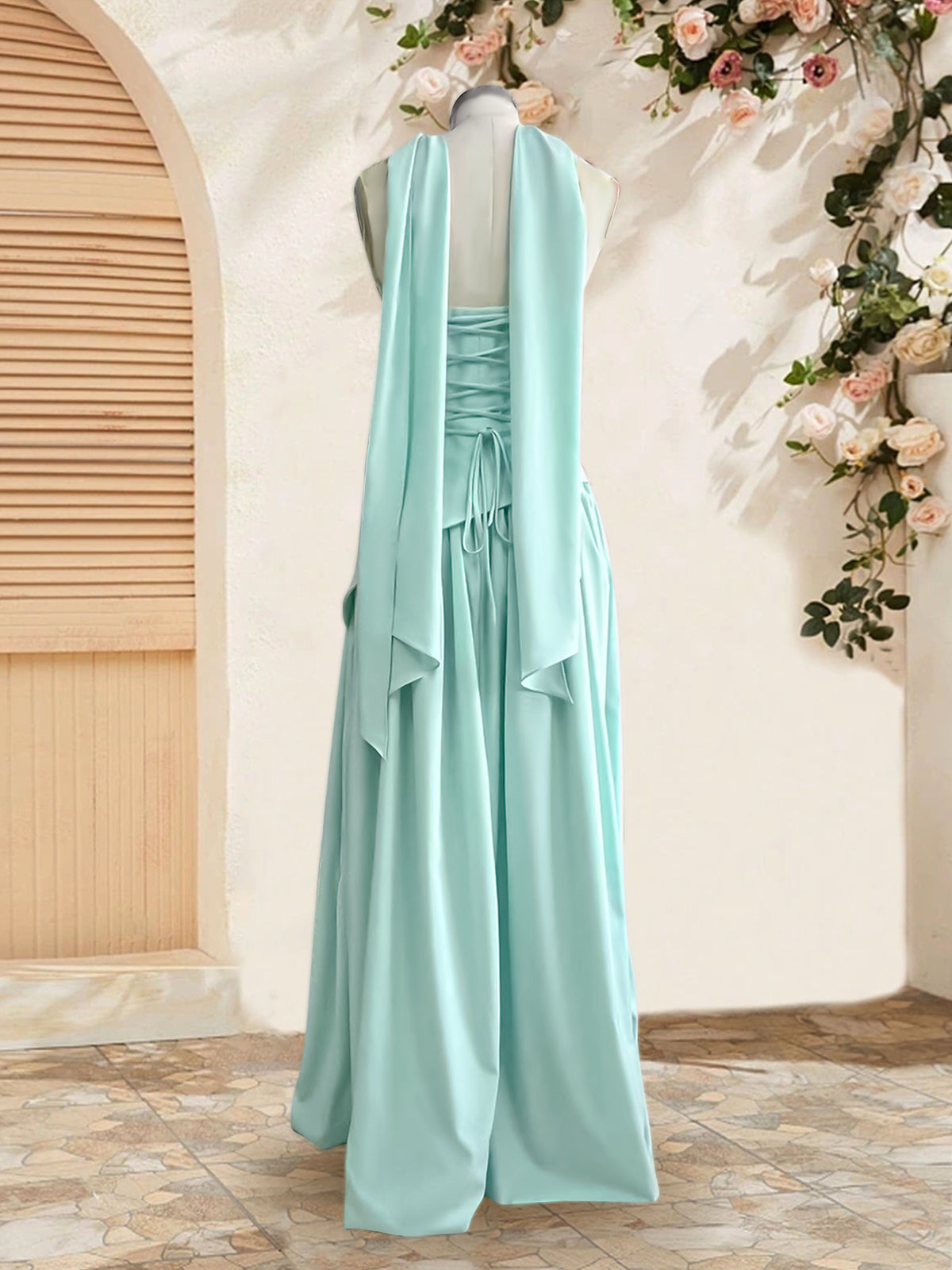 Elegant Yellow Strapless Pleated Maxi Dress With Slit