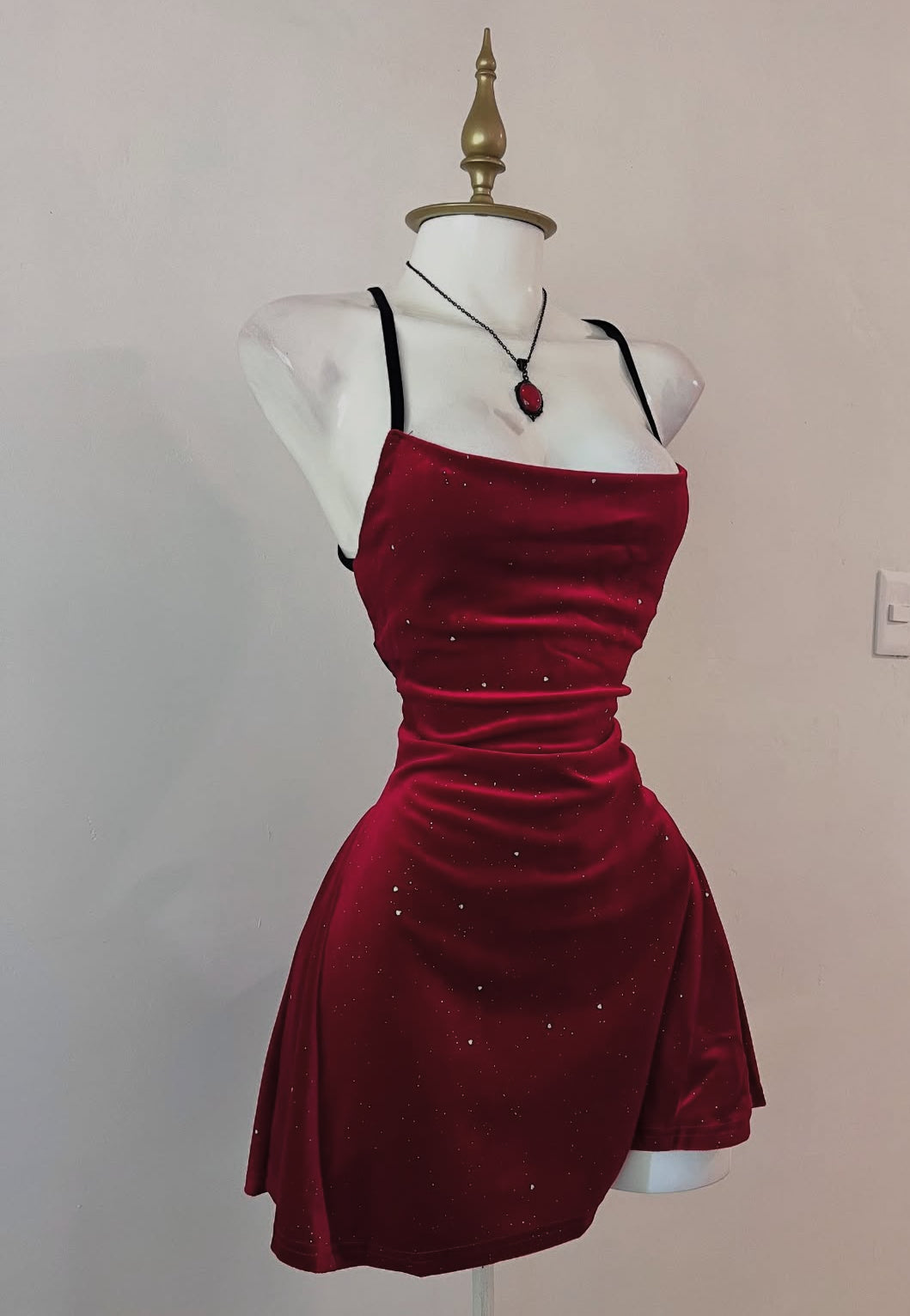 Backless Burgundy Short Homecoming Dress Velvet Birthday Dress
