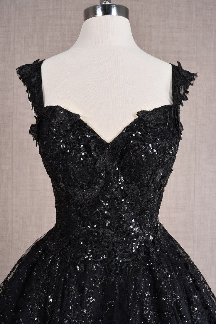 Pretty Gold Lace Butterfly Appliques Short Homecoming Dress Formal 20th Birthday Party Dress - View 8 | FashionDia