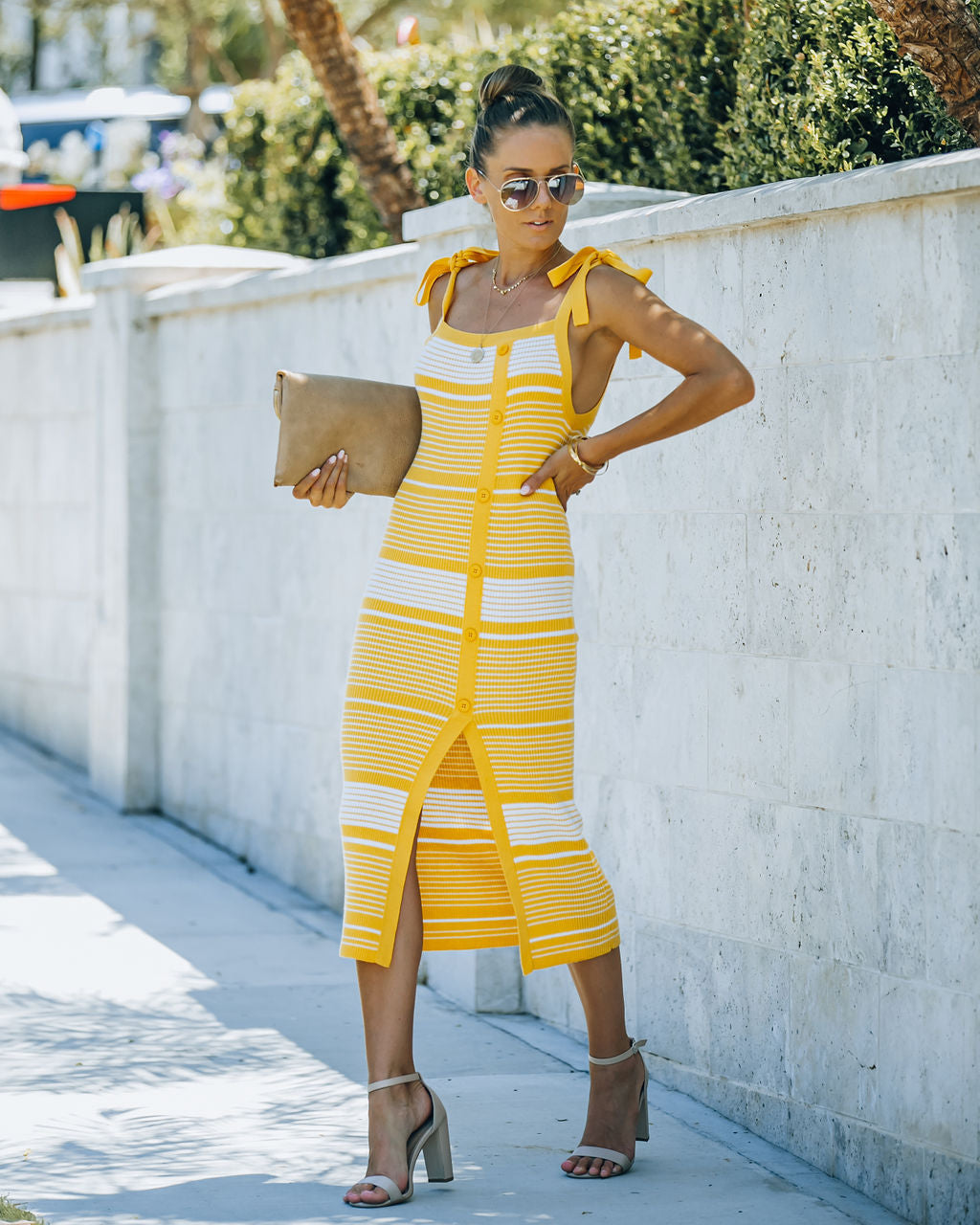 Ava Striped Knit Midi Dress FINAL