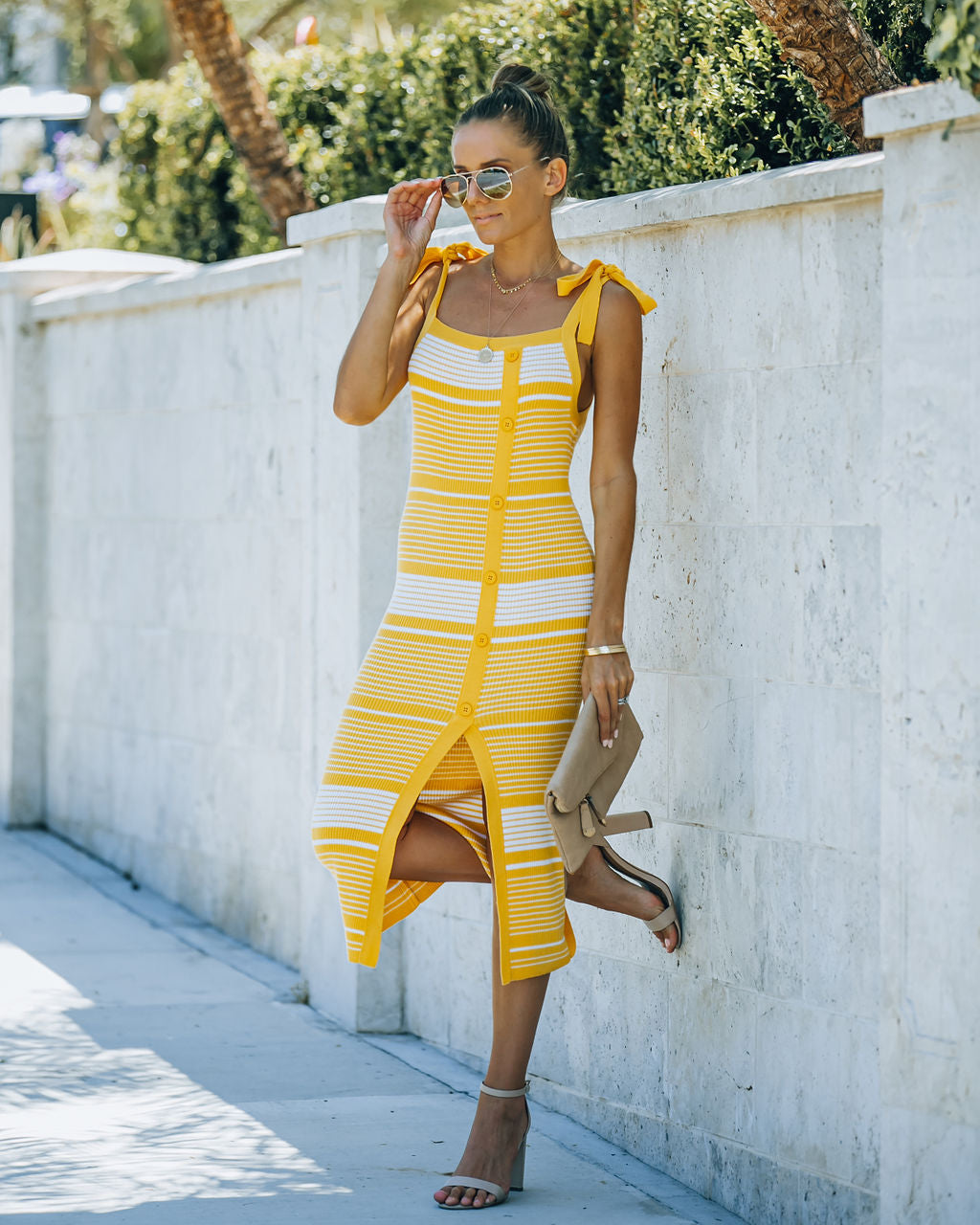 Ava Striped Knit Midi Dress FINAL