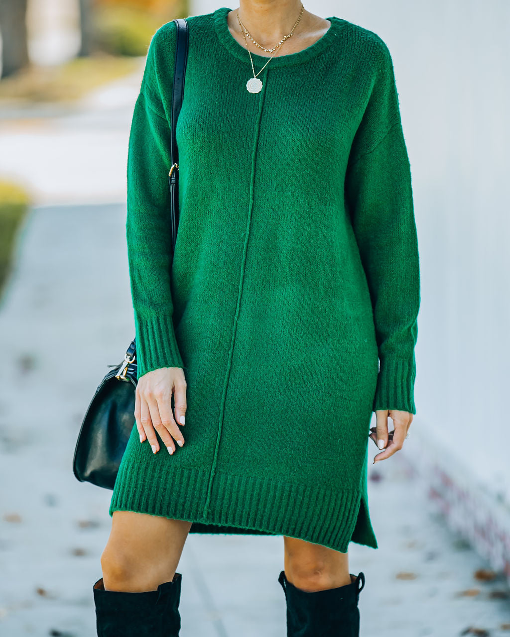 Smoky Mountain Sweater Dress Green
