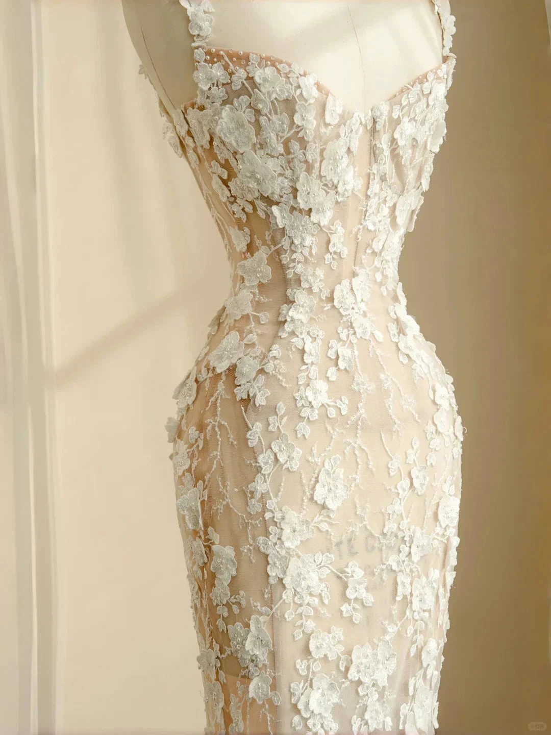 Classy Tulle Lace Appliques Mermaid Prom Evening Dress,Long Wedding Dress (ZD13774)