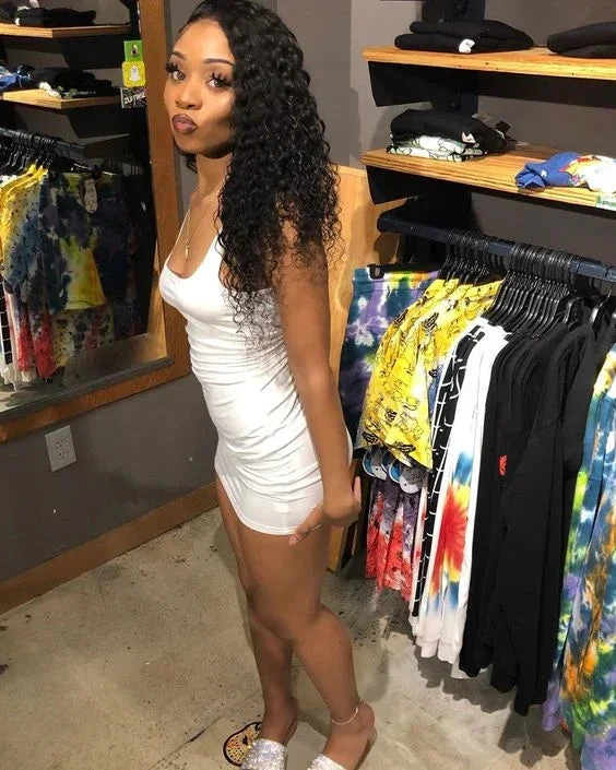 Sexy White Square Neckline Dress White Mini Homecoming Dress (ZD12695)
