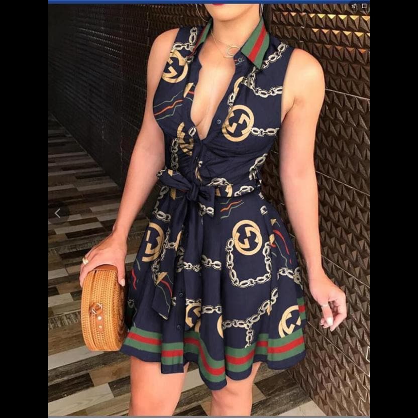 Floral Print Summer Beach Dress