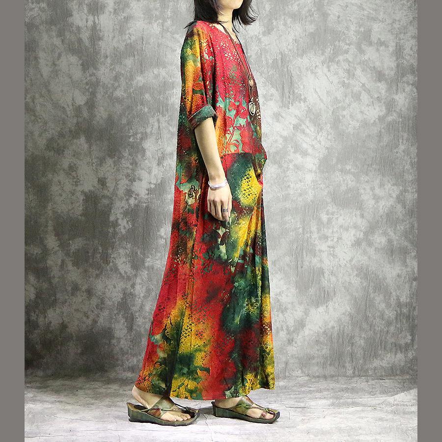 French prints blended dresses 18th Century Work Outfits red A Line Dress summer