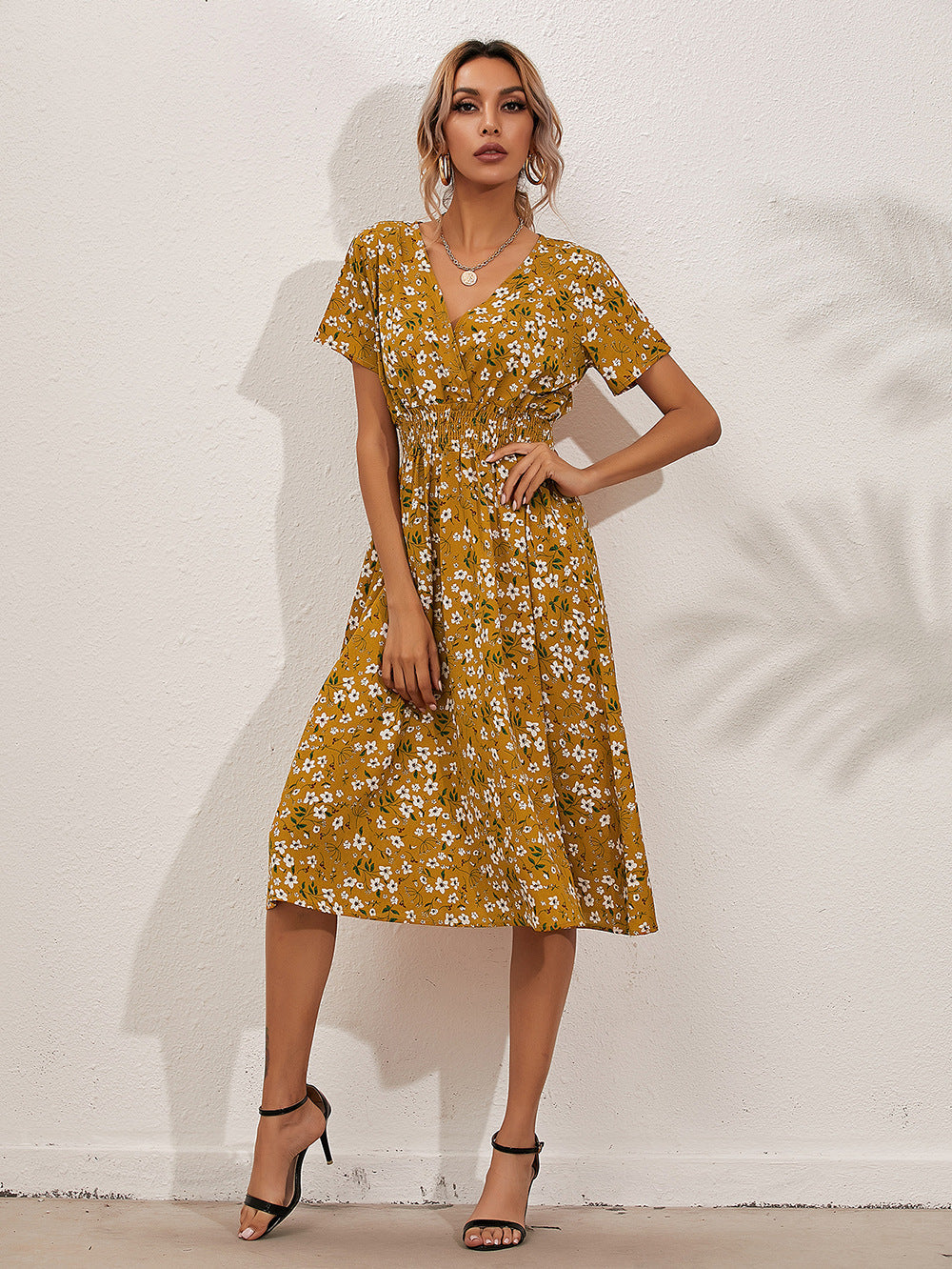 Bianca Elevated Summer Dress with Floral Print Occasion Wear