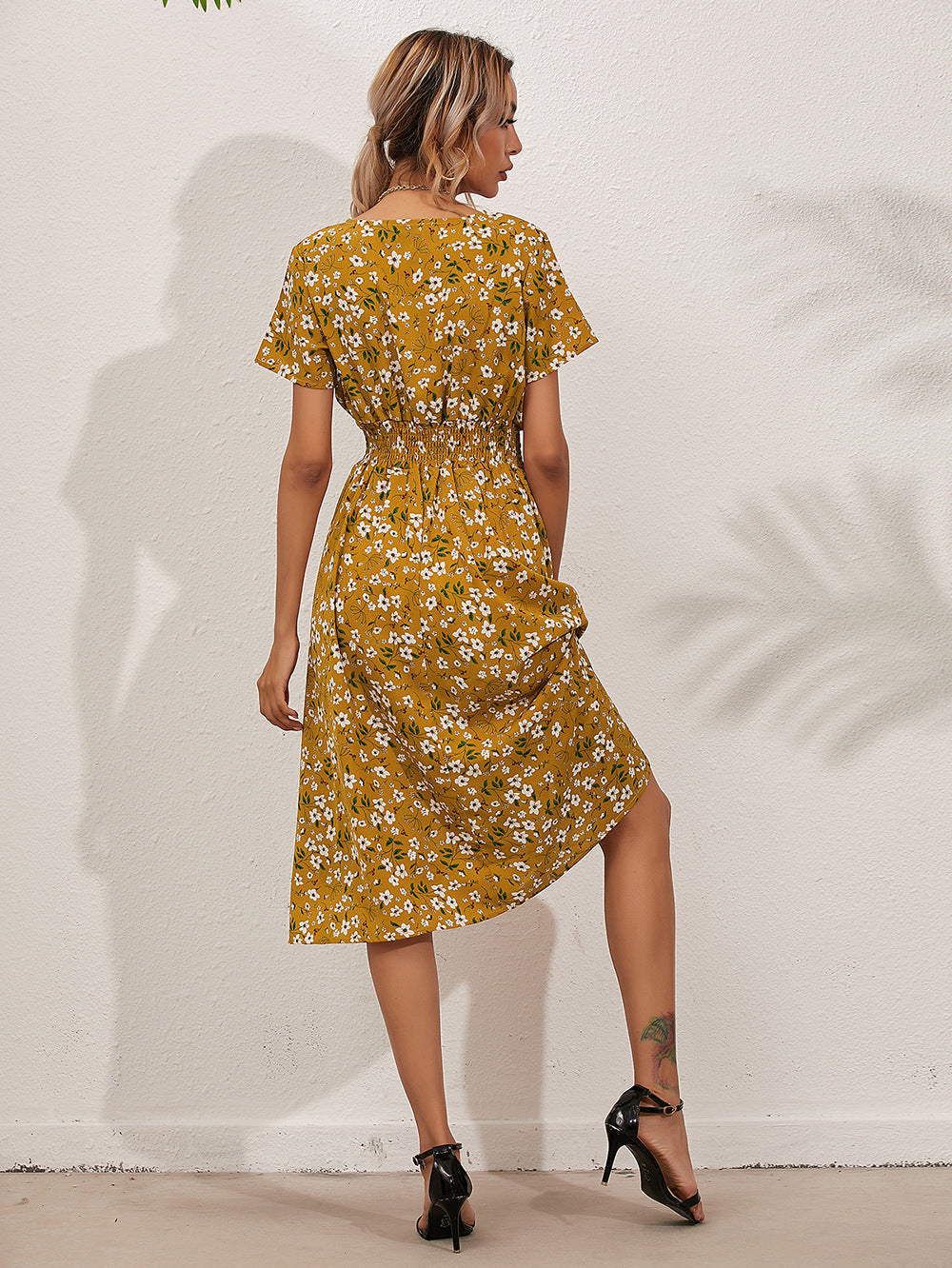 Fatima Timeless Women's Dress with Floral Pattern Elevated Occasion Wear