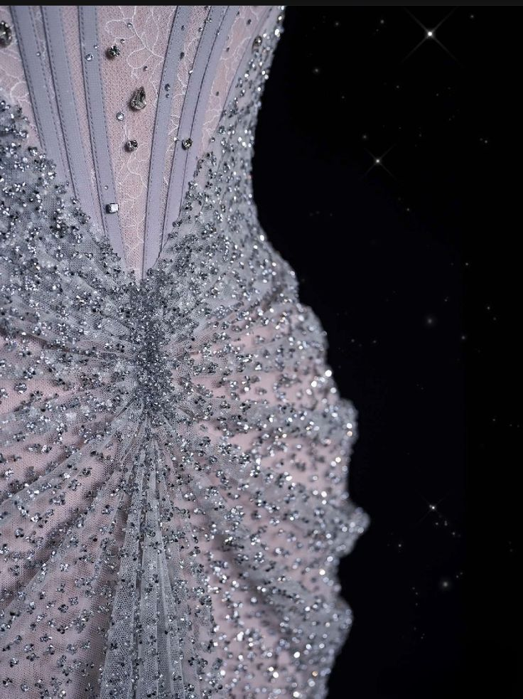 Sparkly Lilac Tulle Beaded Mermaid Off The Shoulder Evening Dress Long Prom Dress Y8054 - View 3 | VelvetHem