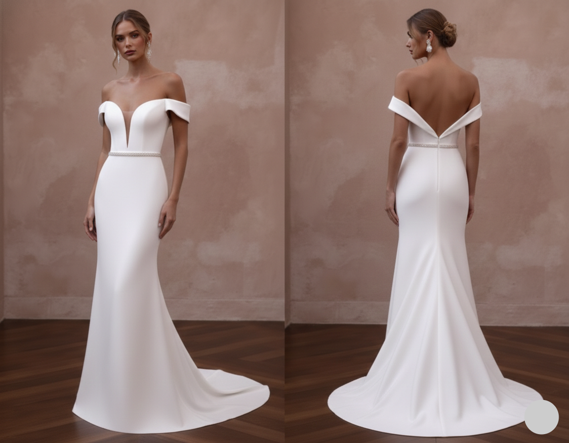 Backless Wedding Dress Elegant Open Back Bridal Gown - FashionDia