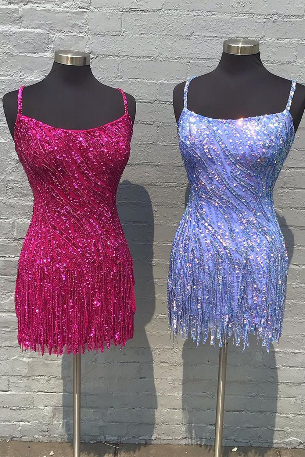 Golden Homecoming Dresses Spaghetti Straps Beaded Fringed Tight Short Hoco Dress