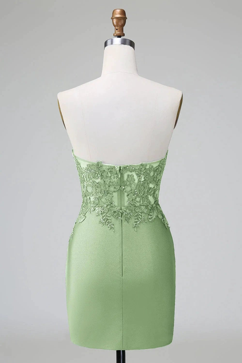 Classy Dark Green Bodycon Strapless Pleated Short Homecoming Dress with Beading (ZD11497)