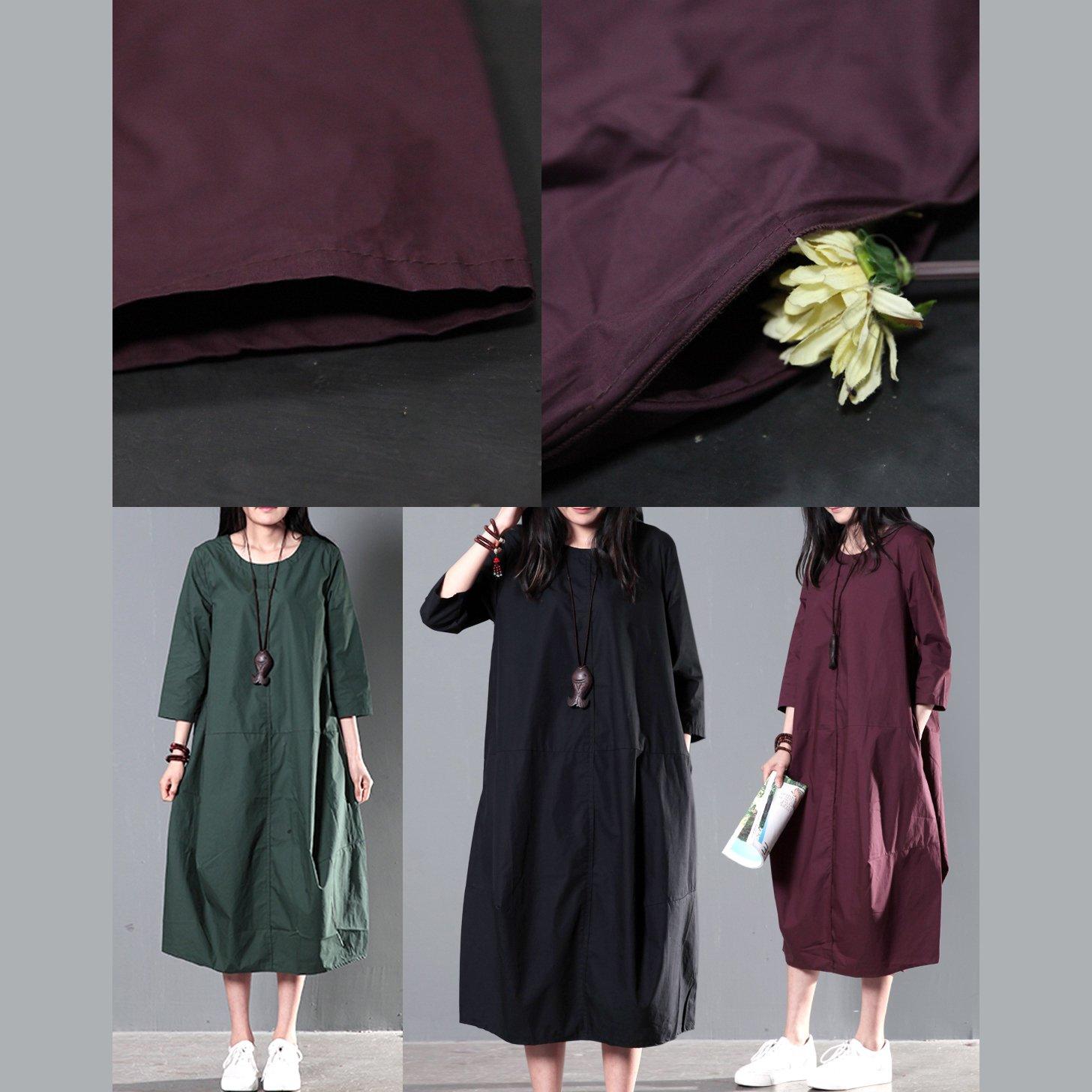 Green plus size cotton sundress summer maxi dresses causal traveling dresses