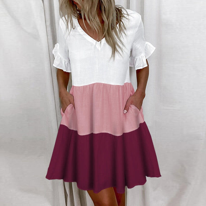 Norma Boutique Casual Summer Dress with Ruffles Designer Edit