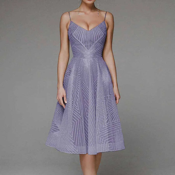 Karina Chic Luxurious Dress with an Open Back Elevated Occasion Wear