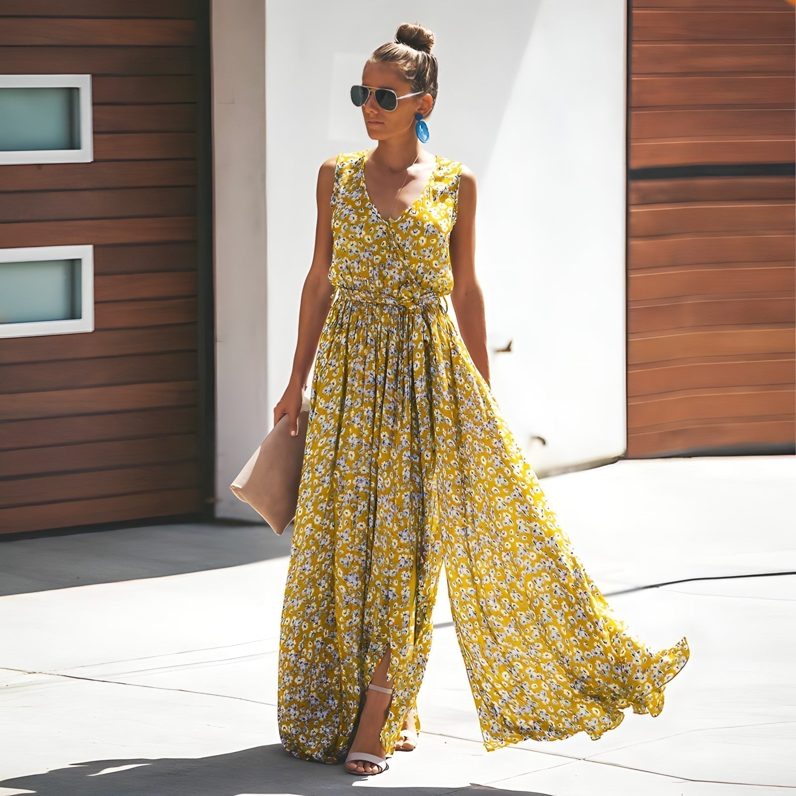 Rose Elevated Bohemian Chic Lange Dress Occasion Wear