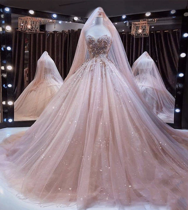 Pink Tulle Puffy Ball Gwon Sweet 16 Dress Wedding Dress